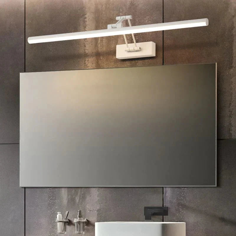 Adjustable LED Vanity Light 12 Inch Three Color Modes Metal Black White Mirror Bathroom Sconce Powder Room Lighting Fixture Makeup Grooming