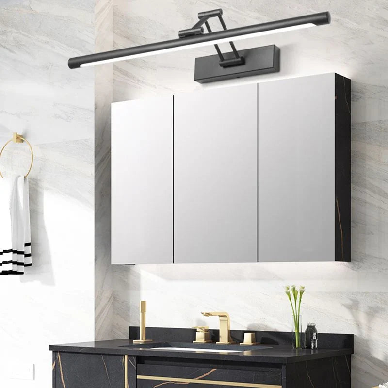 Adjustable LED Vanity Light 12 Inch Three Color Modes Metal Black White Mirror Bathroom Sconce Powder Room Lighting Fixture Makeup Grooming