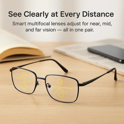 Ortekor VisoLux | Prescription Glasses with Photochromic Lenses | Progressive Eyewear for All-Day Clarity