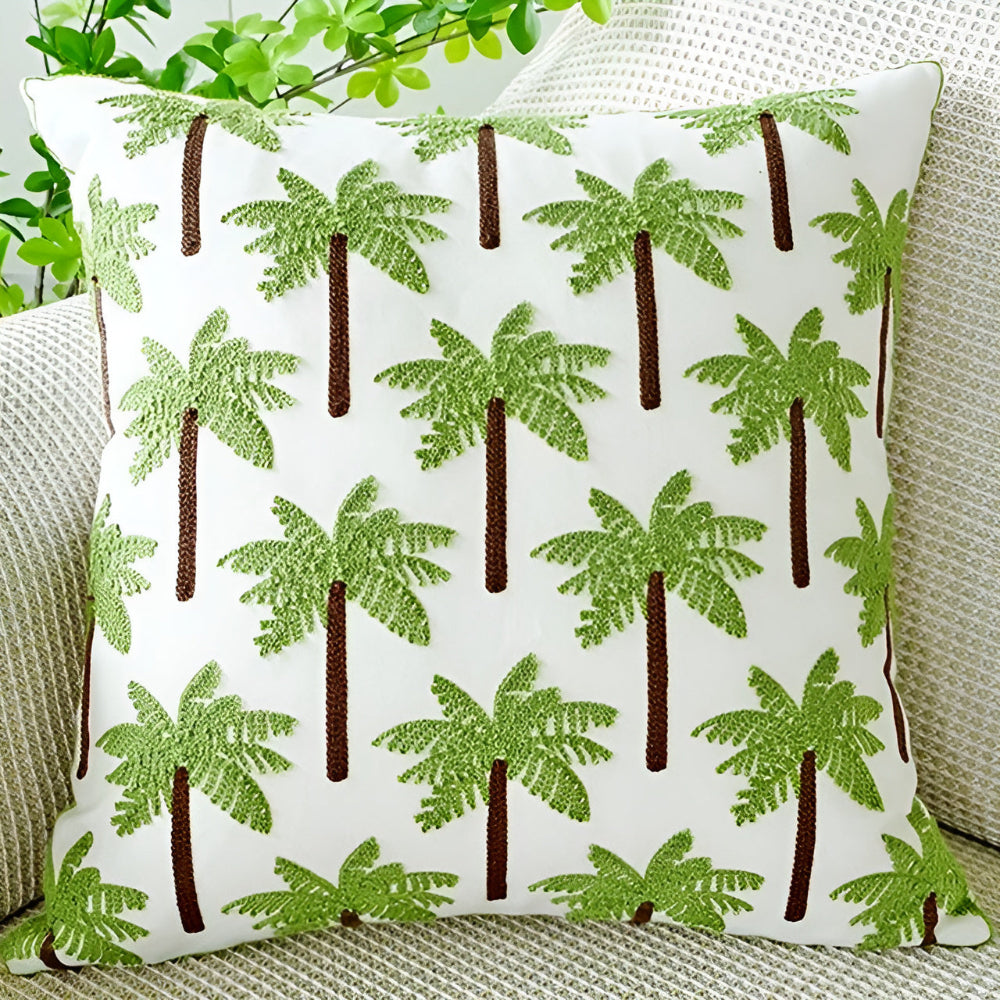 Vivid Sofa Cushion Cover - Microfiber Blend, Leaf designs