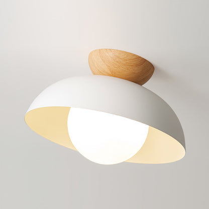 Glass Shade Ceiling Light Fixture 12 Inch Metal Overhead Lamp E26 Base for Kitchen Island Dining Room Modern Suspended Lighting White Black