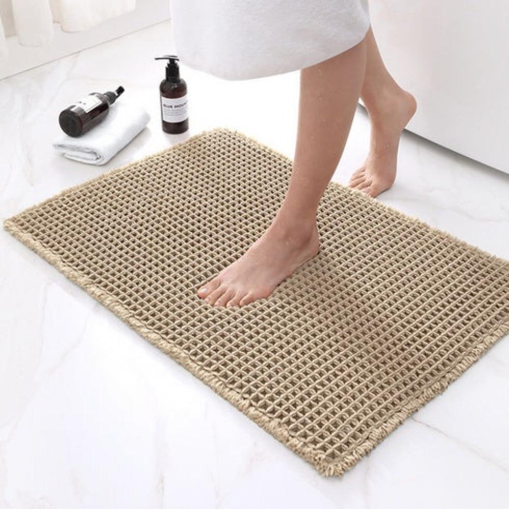 Waffle Bath Mat | Ultra-Absorbent Soft Material for Cozy Comfort