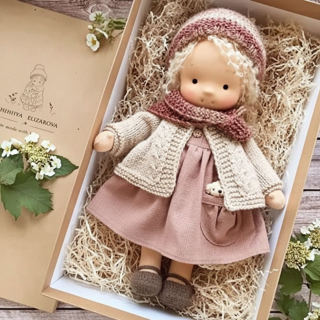 Cotton Plush Companion Doll for Creative Storytelling & Open-Ended Play | Handcrafted Soft Body Design for Kids