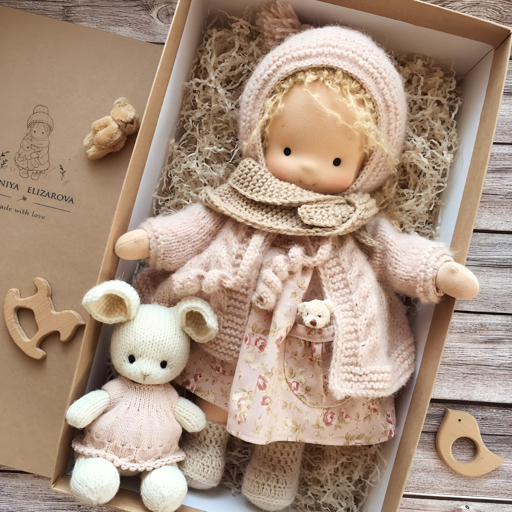 Waldorf Collection | Handmade Cuddly Doll for Kids with Soft Textures | Ideal Companion for Imaginative Play