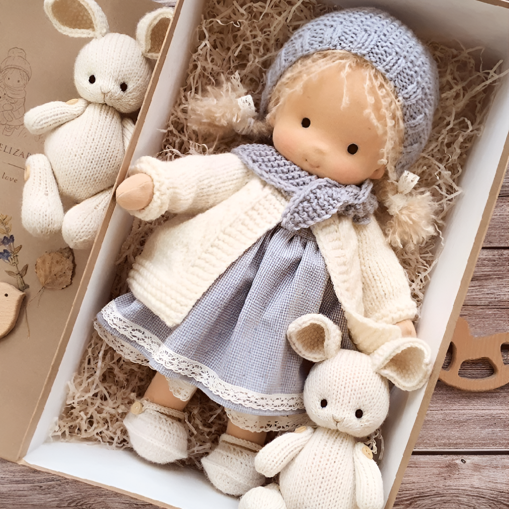Waldorf Collection | Handmade Cuddly Doll for Kids with Soft Textures | Ideal Companion for Imaginative Play