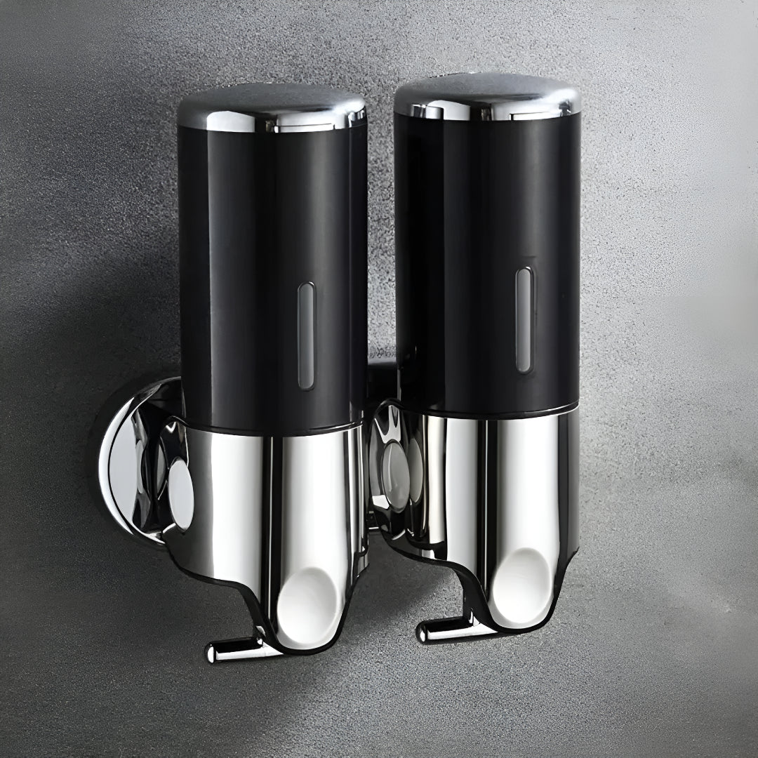 Wall-Mount Soap Dispenser for Bathroom & Kitchen | Space-Saving Metal Pump with Stainless Steel Finish & 17 oz Capacity | Liquid Soap