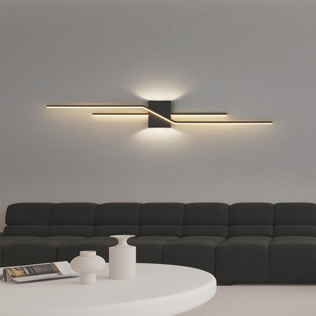 LED Wall Sconce Light 39 in Dimmable Metal Strip for Bedroom Living Room Hallway | Modern Interior Fixture with Color Temperature Control