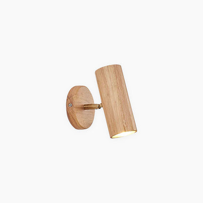Rotating Track Spotlight with Wood Accent – Single or Multi-Head LED Fixture for Living Room, Bedroom & Home Office – Adjustable Directional