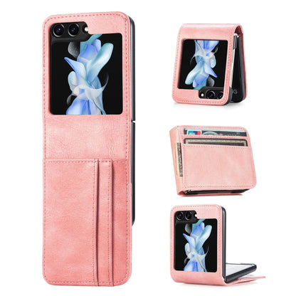 Samsung Galaxy Z Flip Card Holder Case Premium PU Leather Wallet Protection Cover for Flip 3 4 5 6 7 8 with Multiple Card Slots
