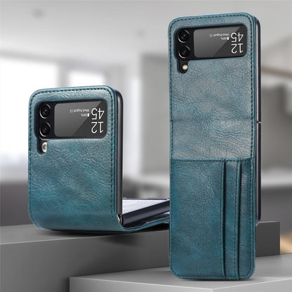 Samsung Galaxy Z Flip Card Holder Case Premium PU Leather Wallet Protection Cover for Flip 3 4 5 6 7 8 with Multiple Card Slots
