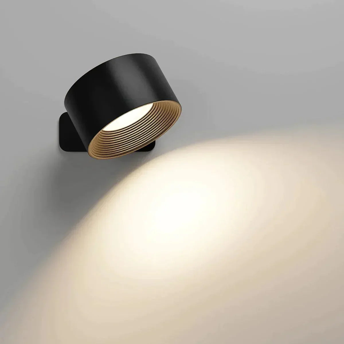 Portable LED Wall Sconce with USB Charging – 360° Swivel Head for Bedroom, Hallway, Reading Nook & Home Office