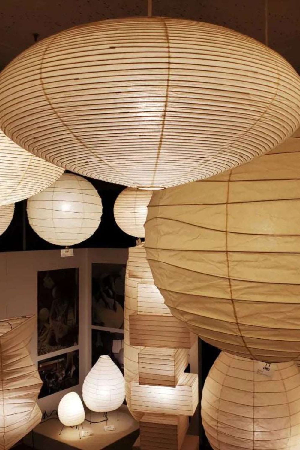 Handmade Rice Paper Sphere Pendant Lamp for Dining Room & Bedroom | Sculptural Ceiling Fixture with Adjustable Cord | E26 Edison Bulb Compat