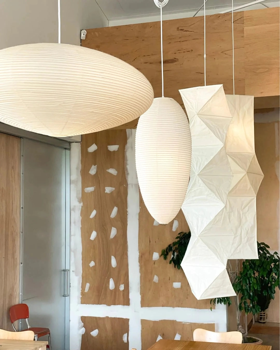 Handmade Rice Paper Sphere Pendant Lamp for Dining Room & Bedroom | Sculptural Ceiling Fixture with Adjustable Cord | E26 Edison Bulb Compat