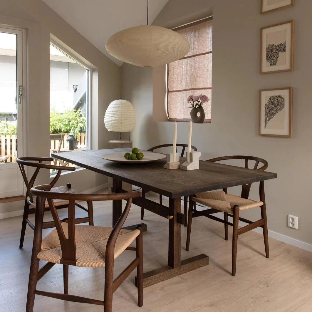 Handcrafted Paper Shade Ceiling Light with Adjustable Cord White Hanging Fixture for Bedroom Living Room Kitchen Dining Modern Indoor Lamp