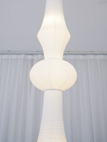 Handcrafted Paper Lantern Ceiling Light White Drum Shade Hanging Fixture E26 E27 Socket Bedroom Living Room Dining Room Ambient Glow Modern