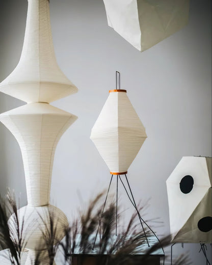 Handcrafted Paper Lantern Ceiling Light White Drum Shade Hanging Fixture E26 E27 Socket Bedroom Living Room Dining Room Ambient Glow Modern