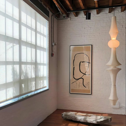 Handcrafted Paper Lantern Ceiling Light White Drum Shade Hanging Fixture E26 E27 Socket Bedroom Living Room Dining Room Ambient Glow Modern