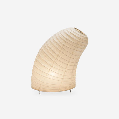 Handcrafted Paper Shade Accent Lamp 10 in Wide Warm Glow LED Bedside Nightlight for Bedroom Office Desktop Reading Nook Minimalist Japanese