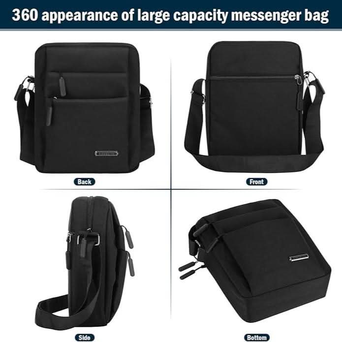 Crossbody Sling Bag for Men with Water-Resistant Fabric and Hidden Security Pocket – Compact Daily Carry Chest Pack for Commuting
