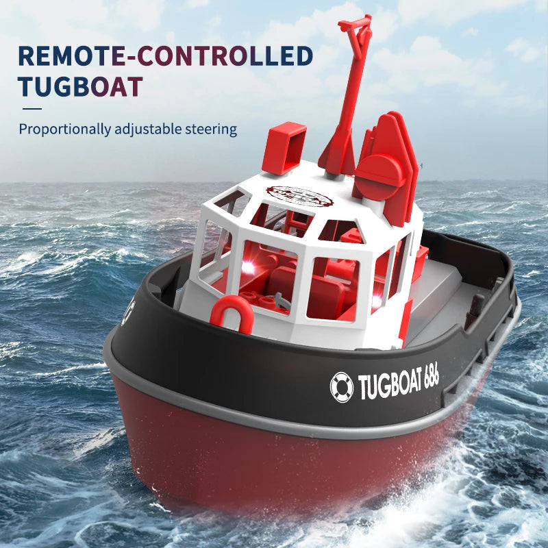 Water Explorer | RC Tugboat with Dual Motors & Long Range Control | Exciting Water Adventures for Outdoor Fun