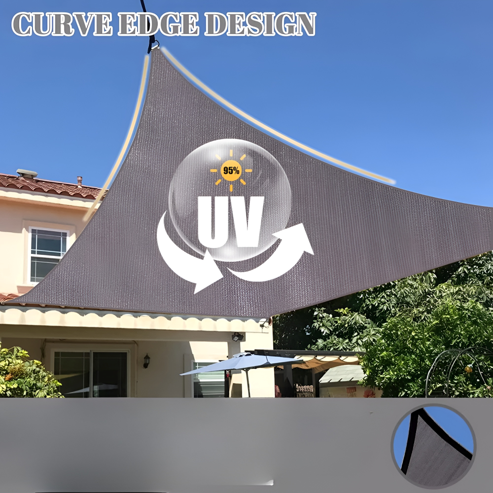 Rectangle Canopy Tarp 10×16.5 ft Waterproof Sunshade for Deck Yard Pool Balcony Pergola Gazebo Porch Awning 98% UV Block Shelter with Rope T