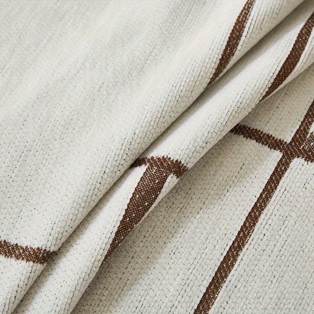 Wavy Sofa Cover - Chenille, Reversible Design, Boho Stripe