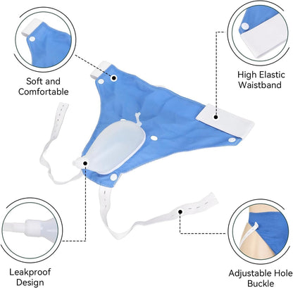 Portable Urinary Drainage System with Adjustable Belt & Leg Straps 1000mL Capacity Discreet Wearable External Catheter Bag for Men Women