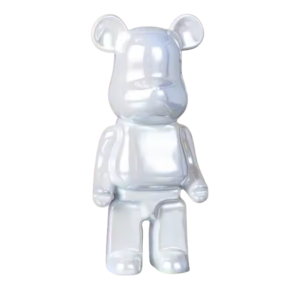 Abstract Bear Figurine Resin Sculpture Modern Home Decor Statue Art Piece for Shelves Desk Office Living Room Colorful Animal Accent Gift