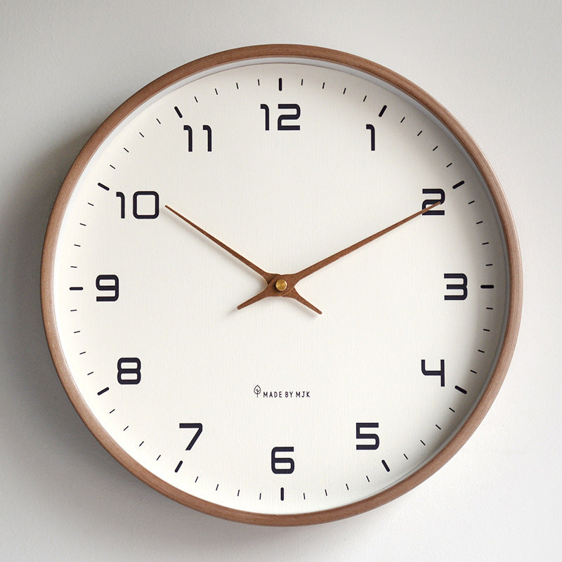 Wesley Modern Wall Clock - Wooden Silent Quartz Design