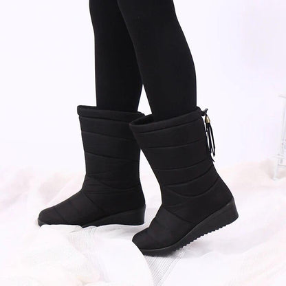 Insulated Winter Boots for Women – Plush Faux Fur Lining, Anti-Slip Sole, Wide Fit Snow Footwear for Hiking & Daily Wear