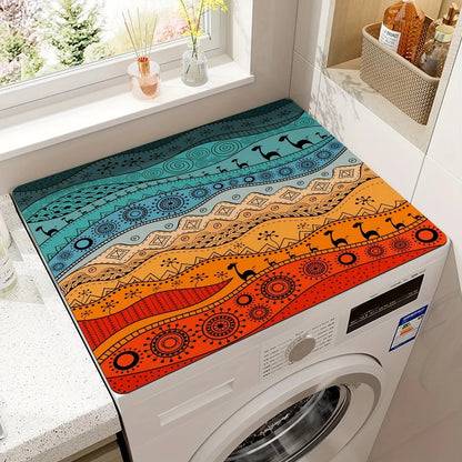 Microfiber Appliance Protection Mat – Non-Slip Countertop Cover for Kitchen & Laundry – Noise-Reducing Pad for Refrigerator Microwave