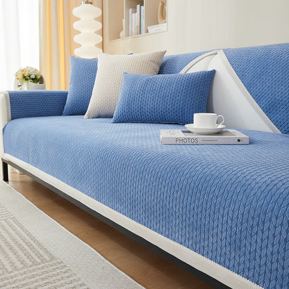 Chenille Furniture Protector with Textured Wheat Pattern – Scratch-Resistant Slip-Free Throws for Sofas, Chairs & Sectionals