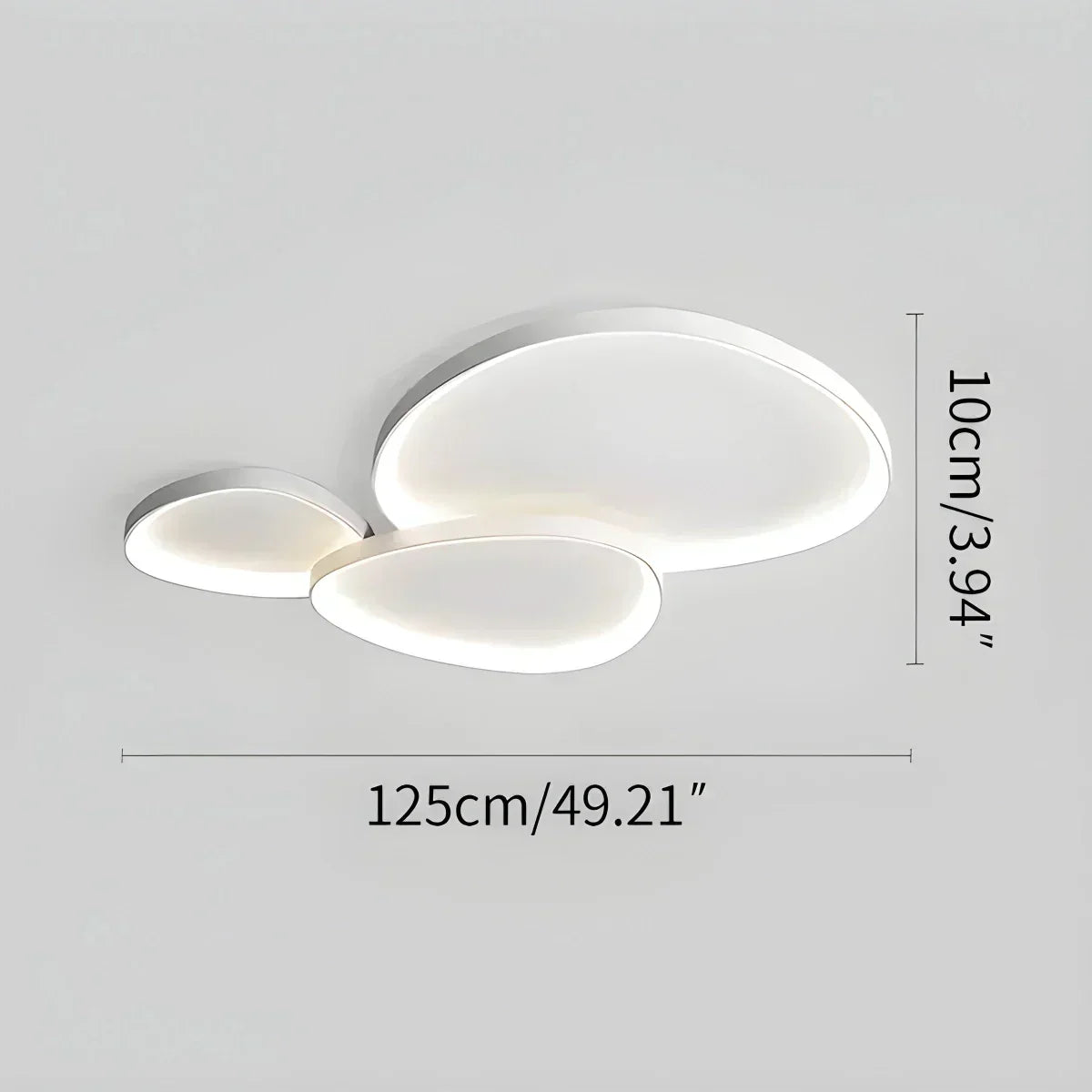 Flush Mount LED Overhead Fixture 17 in Oval Metal Design with Adjustable Color Temp & Dimming for Bedrooms Entryways Contemporary Homes