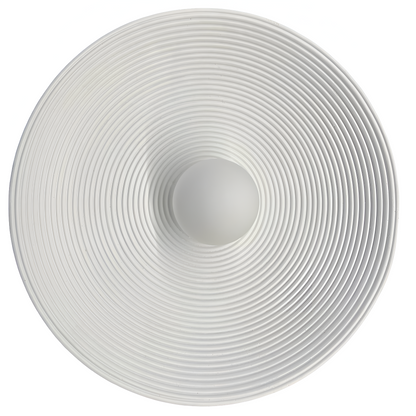 Round Glass Resin Wall Sconce White LED Fixture Bedroom Hallway Living Room Soft Glow Minimalist Mount Ambient Light for Home