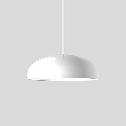 LED Overhead Fixture with Switchable Light Modes for Kitchen Islands, Dining Rooms & Open Living Spaces – Glossy Metal Round Ceiling Lamp in