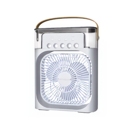 Portable Personal Air Cooler with Humidifier & USB Power | Compact Desktop Fan with Ice Water Tank for Home, Office & Travel
