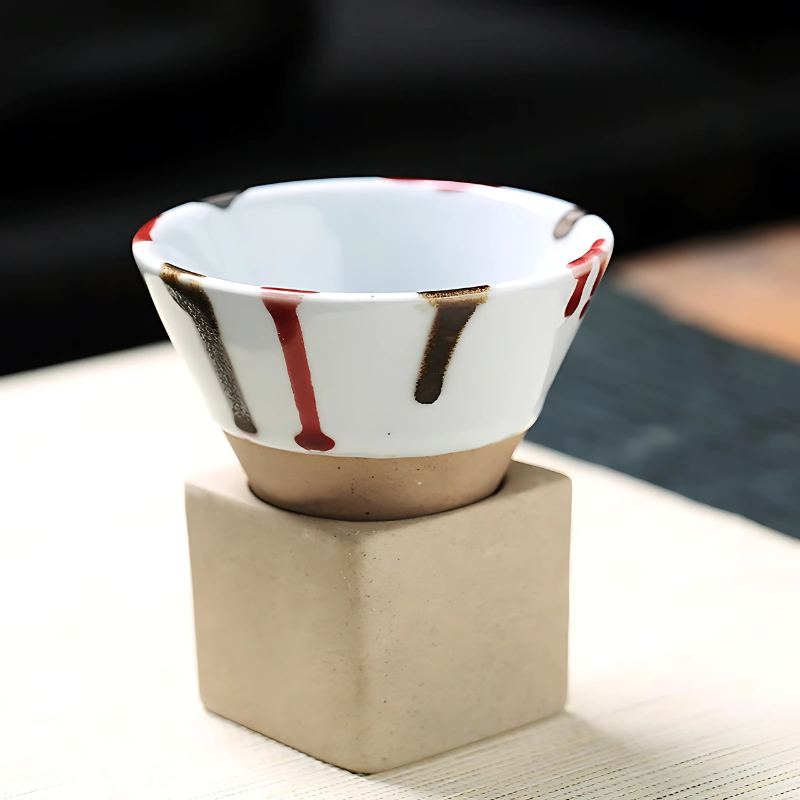 Japanese Ceramic Coffee Cup with Saucer Set – Handcrafted Artisan Glaze Design for Espresso, Tea & Hot Beverages – Heat-Retaining