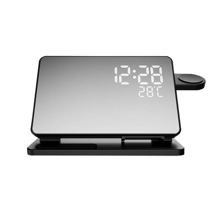Wireless Charging Station for iPhone, Apple Watch & AirPods with Alarm Clock | 3-in-1 Fast Charging Dock Station | Qi-Certified