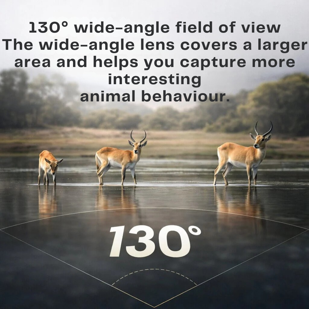 Motion-Activated Trail Camera with Night Vision for Outdoor Wildlife Monitoring & Security | Weatherproof Infrared Game Cam for Deer Hunting
