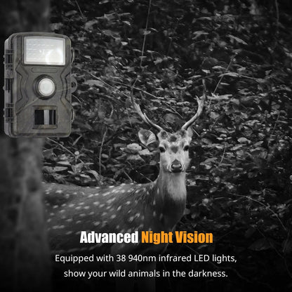 Wildlife Watcher | 1080P Night Vision Game Camera with Fast Trigger Speed | Durable Outdoor Monitoring Solution