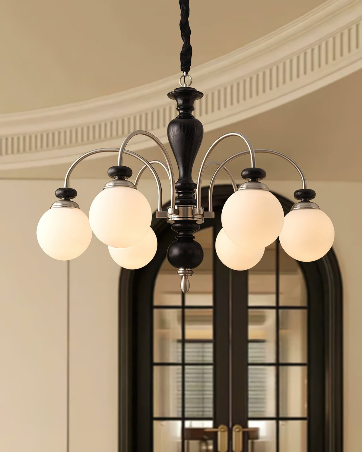 Adjustable Multi-Arm Ceiling Light Fixture E27 Black Metal Spider Chandelier for Dining Room Kitchen Island Restaurant Loft Industrial Hangi