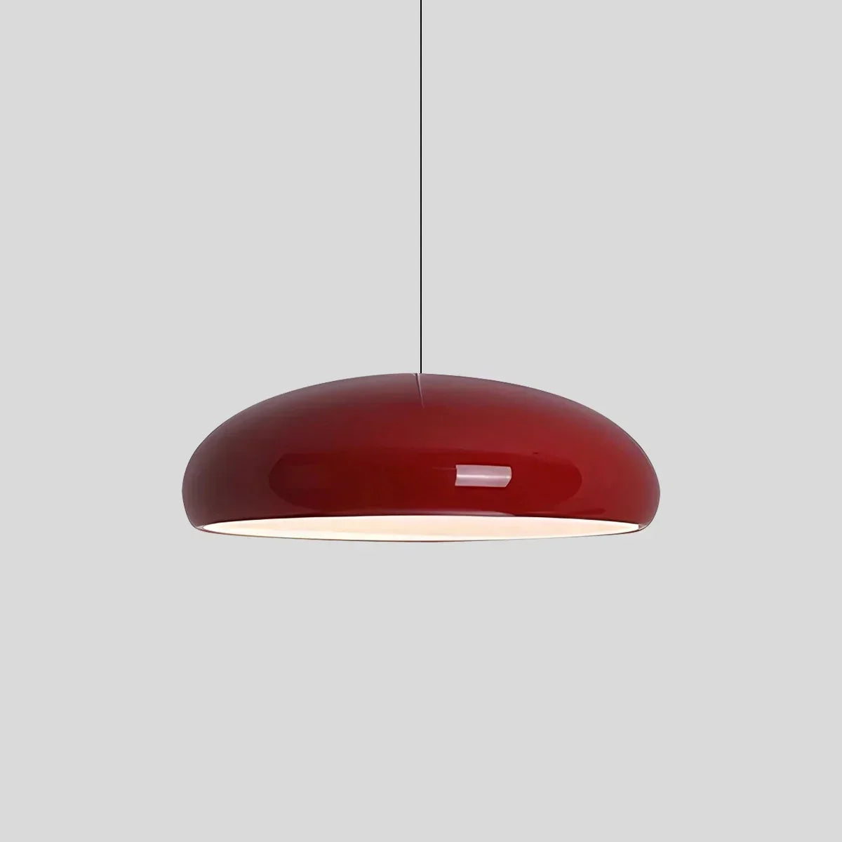 LED Overhead Fixture with Switchable Light Modes for Kitchen Islands, Dining Rooms & Open Living Spaces – Glossy Metal Round Ceiling Lamp in