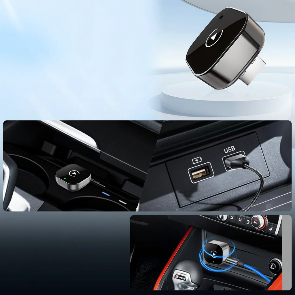Wireless CarPlay & Android Auto Adapter | Plug & Play Design for Effortless Driving