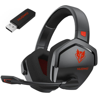 Wireless Gaming Headset with Active Noise Cancellation, PS5 Headset with Boom Mic, Gaming Headphones for PC and Mobile
