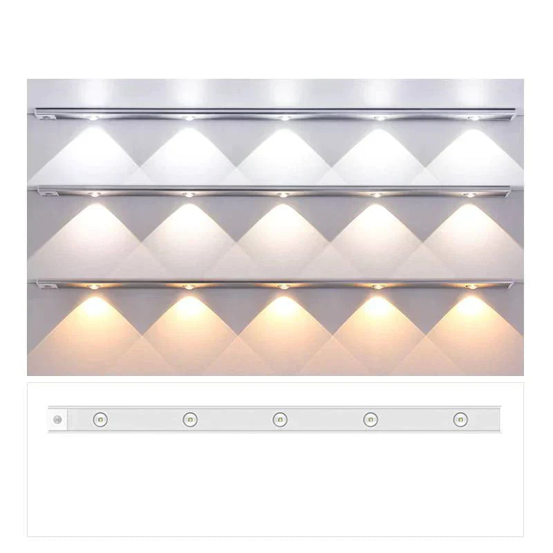 Wireless Under Cabinet LED Lighting with Motion Sensor & Adjustable Color | Perfect Ambiance for Any Space