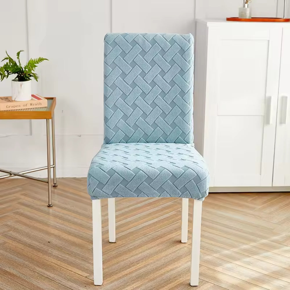 Woven Guard Dining Chair Covers - Stretchable Jacquard, Easy Care