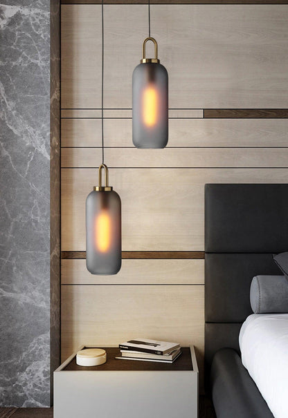 Glass Globe Hanging Light Fixture with Adjustable Cord for Dining Room Kitchen Island Bedroom Modern Minimalist Ceiling Pendant Lamp