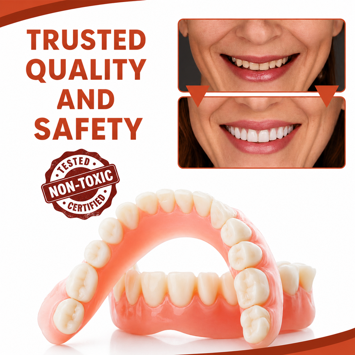 Denture Cushion Pads | Soft Silicone Liners for Upper & Lower Dentures | Custom-Fit Grip Comfort Kit