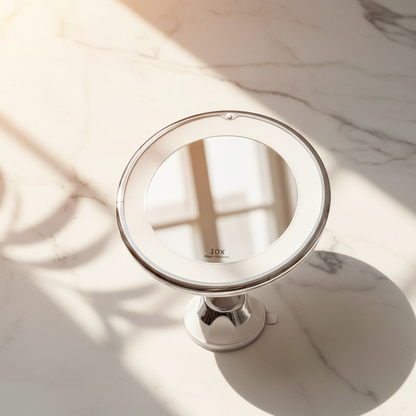 Zelyria | Vanity Mirror with LED Lights and 10x Magnification | Precision Makeup Application for Flawless Beauty