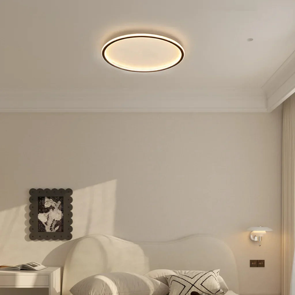 Round LED Flush Mount Ceiling Light 12in 16in 20in Metal Fixture Dimmable Color Temperature Living Room Bedroom Office Hallway